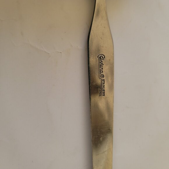 Riveria Cardova Serving Meat Fork 9 Inch Stainless with Black Accents - Picture 10 of 10